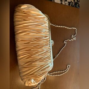 Lovely Gold Satin Evening Bag $12